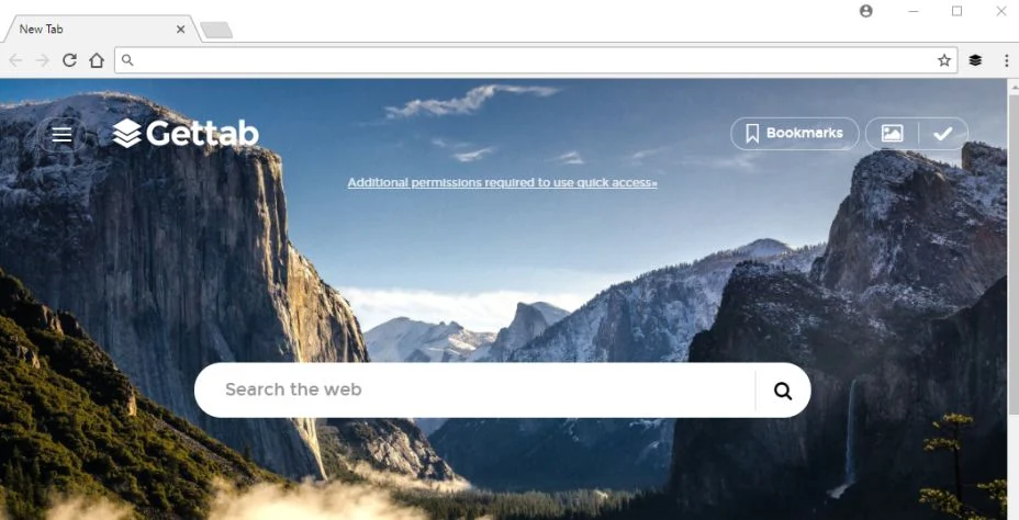 GetTab New Tab redirect virus