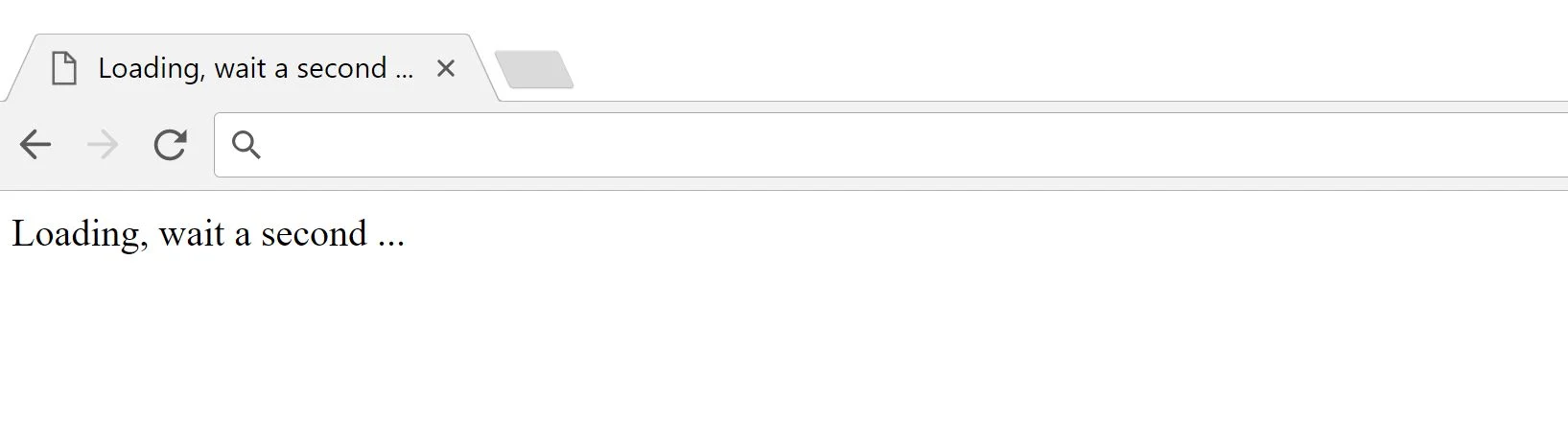 Loading, wait a second virus