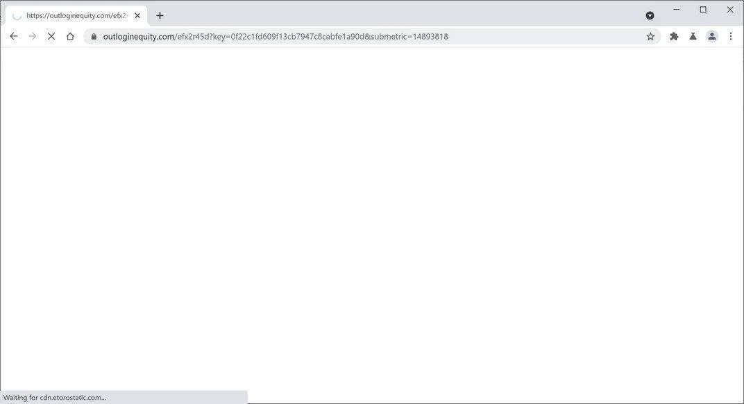 Remove Outloginequity.com redirect (Virus Removal Guide) 1 Image: Chrome browser is redirected to Outloginequity.com
