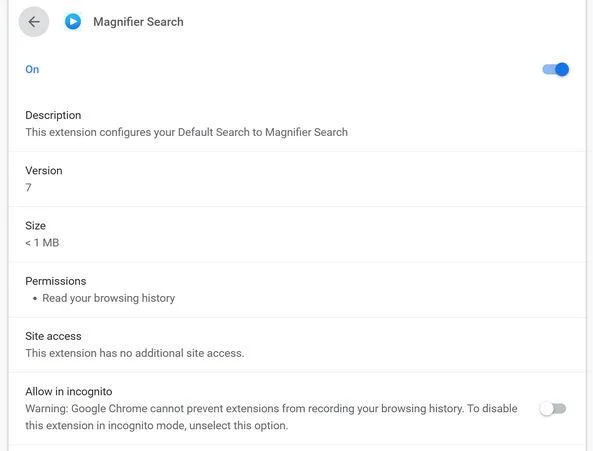 Remove Magnifier Search browser hijacker (Virus Removal Guide) 1 Image: Magnifier Search redirecting search query through magnifier-app.xyz