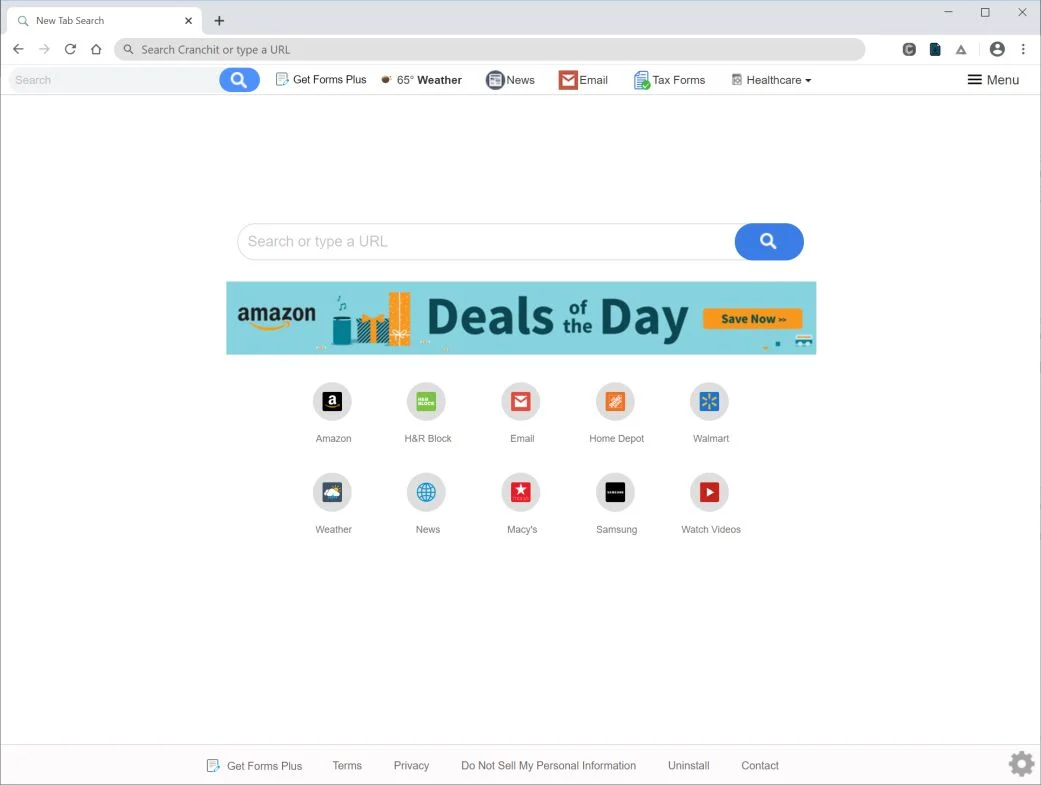 Remove Search.hgetformsplus.com redirect (Virus Removal Guide) 1 Image: Chrome browser is redirected to search.hgetformsplus.com
