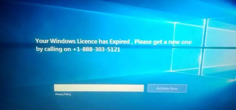 Your Windows Licence Has Expired Scam Your Windows Licence Has Expired virus