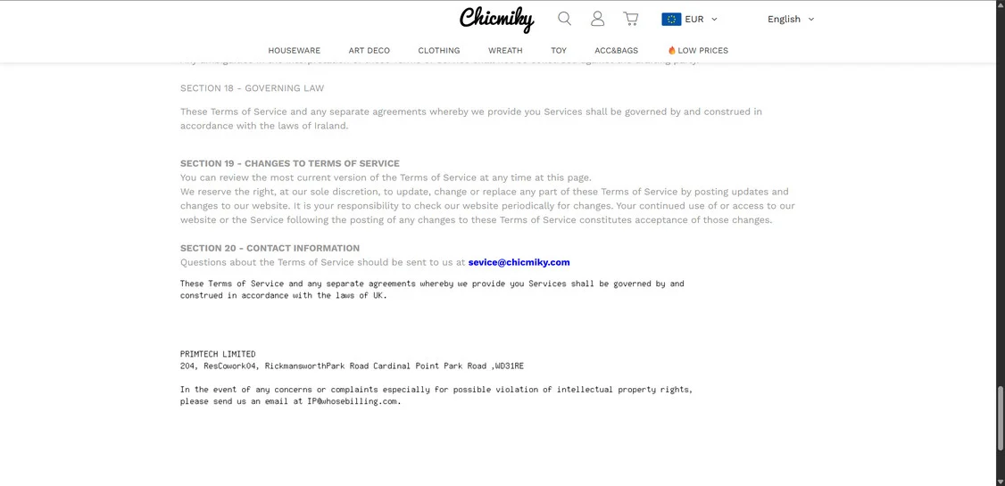 Chicmiky.com scam