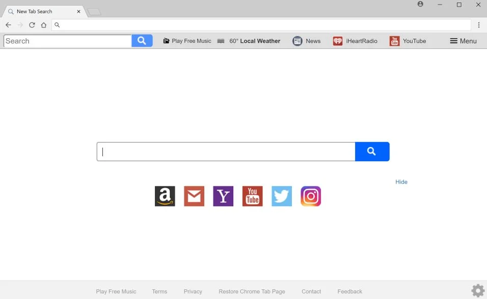 Play Free Music New Tab Search redirect