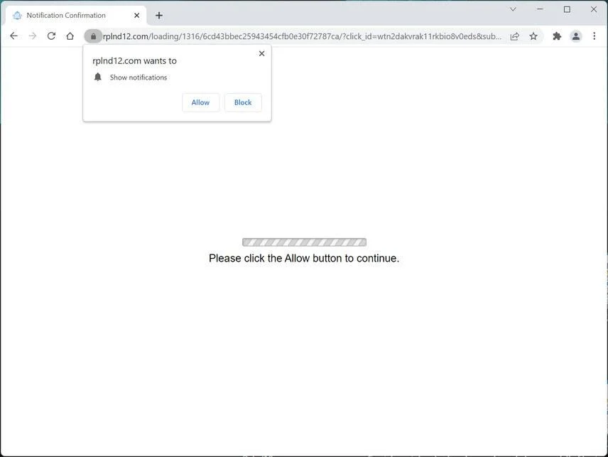 How to Remove Rplnd12.com Pop-up Ads (Virus Removal Guide) 1 Image: Chrome browser is redirected to Rplnd12.com