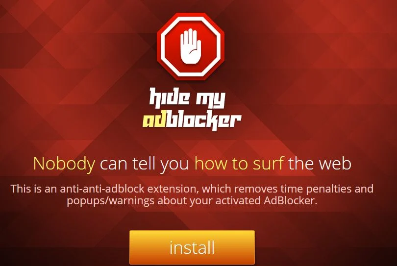 Hide My AdBlocker virus
