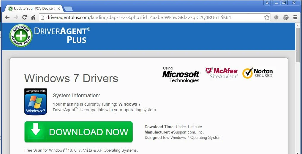 driveragentplus.com pop-ups