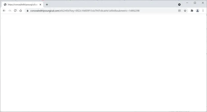 Remove Concealedtripssurgical.com pop-up ads (Virus Removal Guide) 1 Image: Chrome browser is redirected to Concealedtripssurgical.com