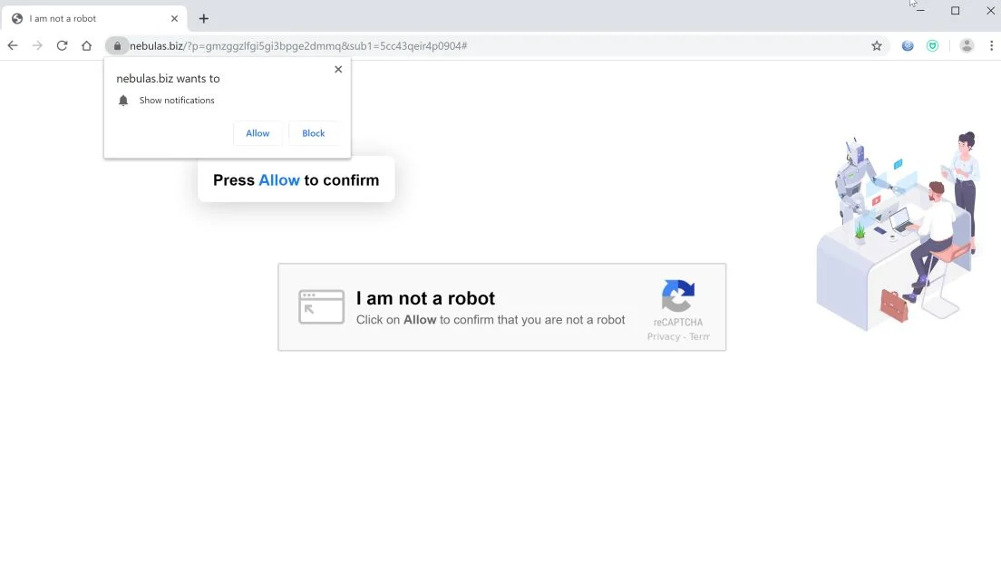 How to remove Nebulas.biz pop-up ads (Virus Removal Guide) 1 Image: Chrome browser is redirected to Nebulas.biz