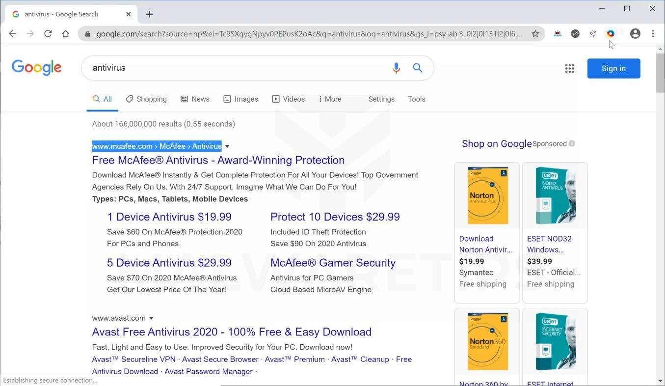 How to remove Oniria adware (Virus Removal Guide) 1 Image: Oniria Ads in Google Search