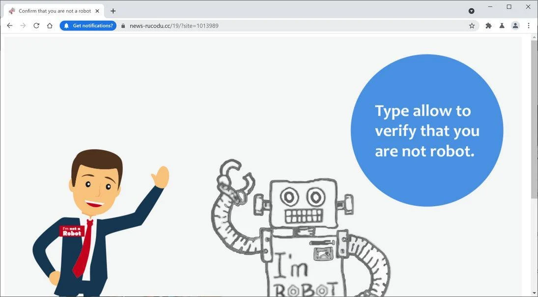 Image: Chrome browser is pop-up adsed to News-rucodu.cc