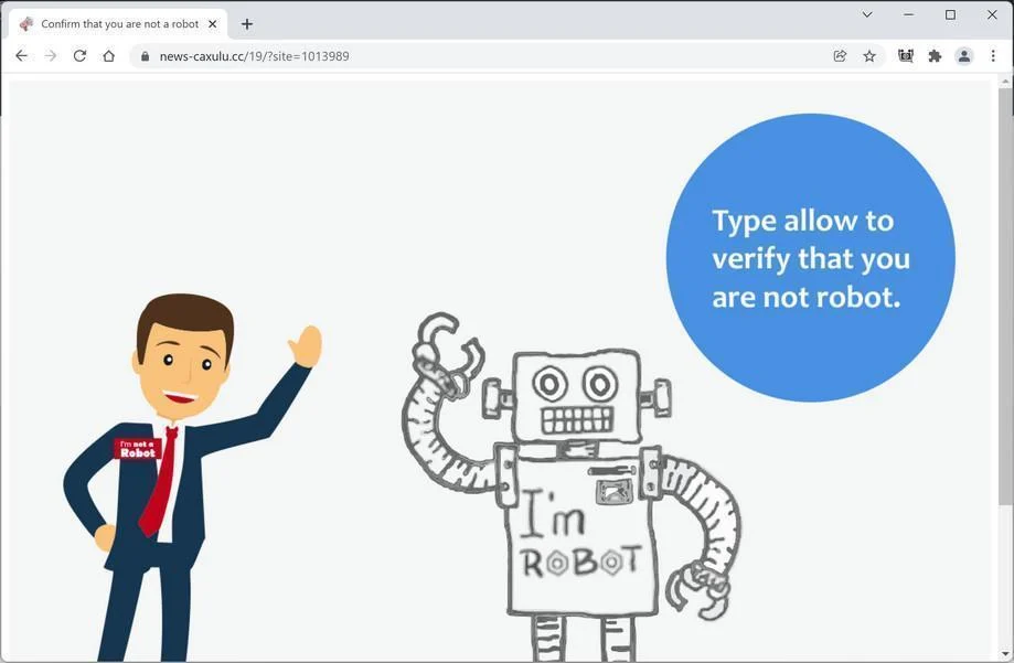 How to Remove News-caxulu.cc Pop-up Ads (Virus Removal Guide) 1 Image: Chrome browser is redirected to News-caxulu.cc