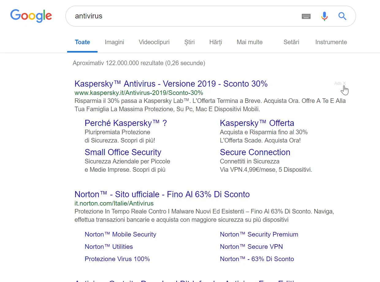 How to remove "Ads X" adware (Virus Removal Guide) 1 Image: Ads X in Google Search
