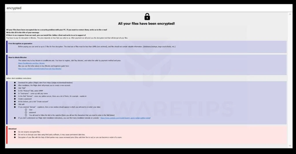 The SYSDF Ransomware Virus - What You Need to Know 1 Image: STEEL ransomware