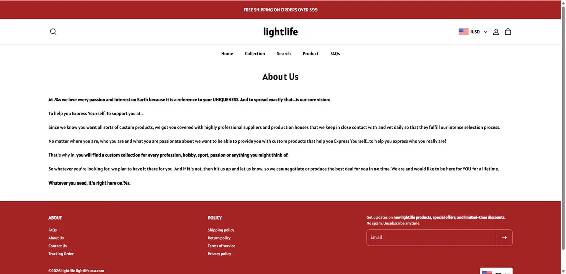 Lightlifeusa.com scam