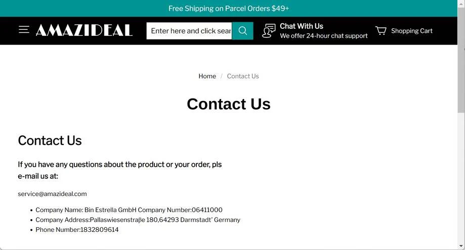 Amazideal.com ad