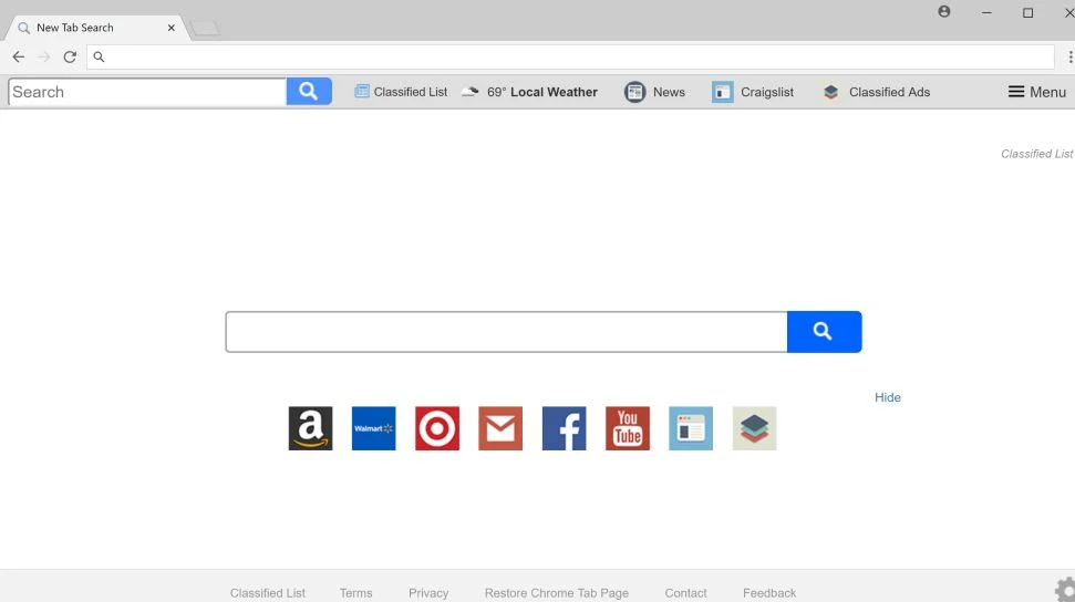 Search.hclassifiedlist.net redirect virus