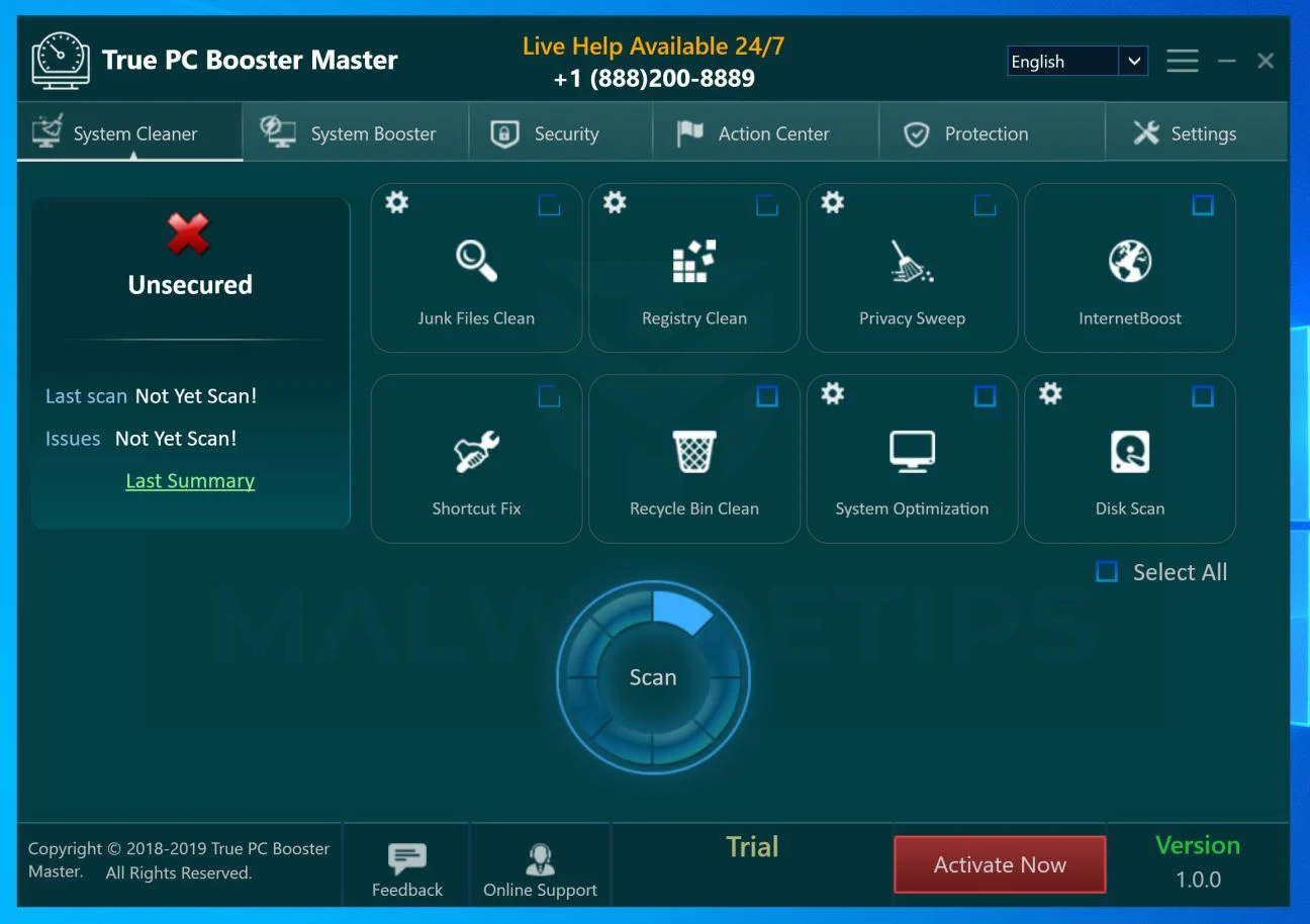 How to remove True PC Booster Master (Virus Removal Guide) 1 Image: True PC Booster Master