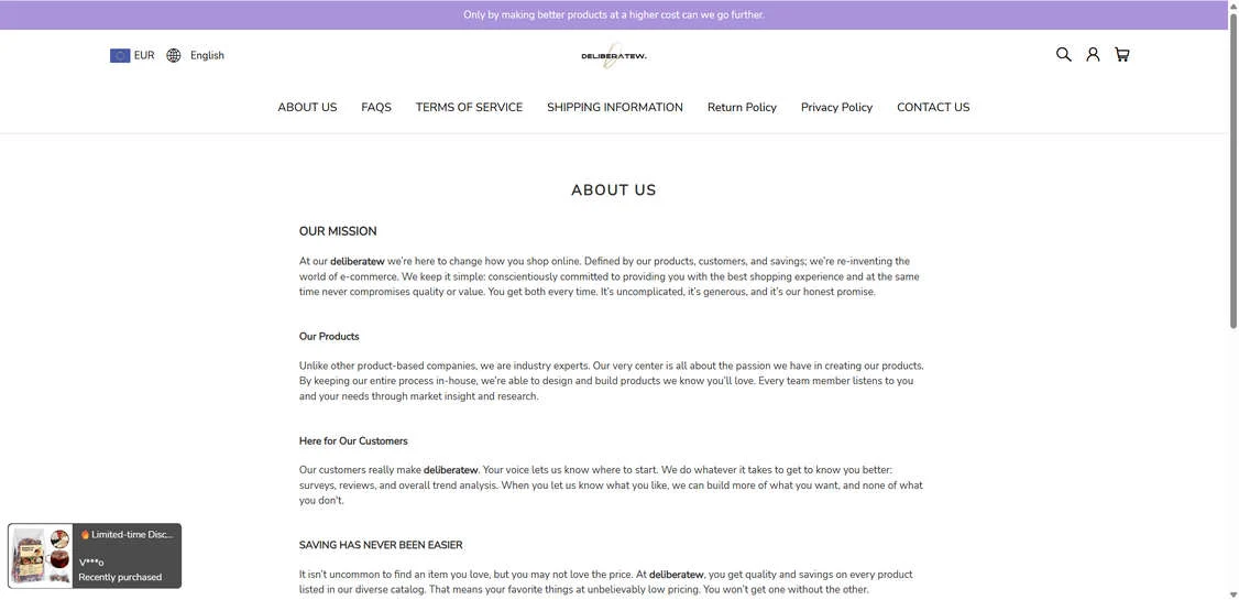 Deliberatew.com scam