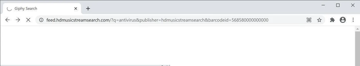 Image: Chrome browser is redirected to HDMusicStreamSearch Search