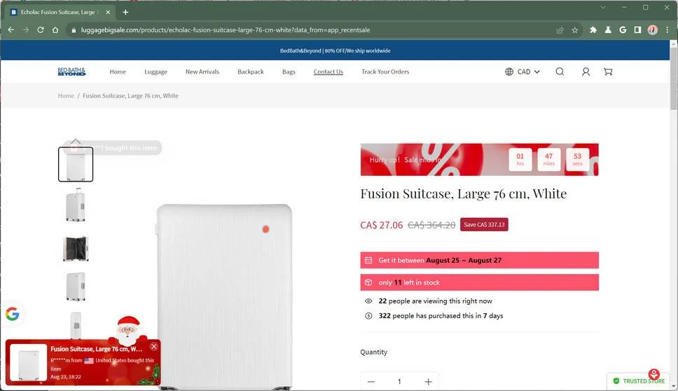 We Dug Into Luggagebigsale.com: Legit Store or A Scam? 1 luggagebigsale.com BBB