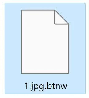 Image: File encrypted by the BTNW Ransomware