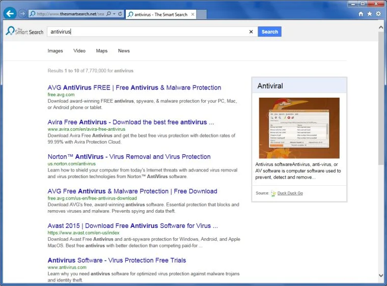 TheSmartSearch.net virus