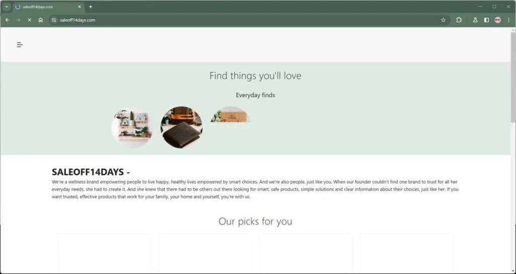 Saleoff14days.com scam