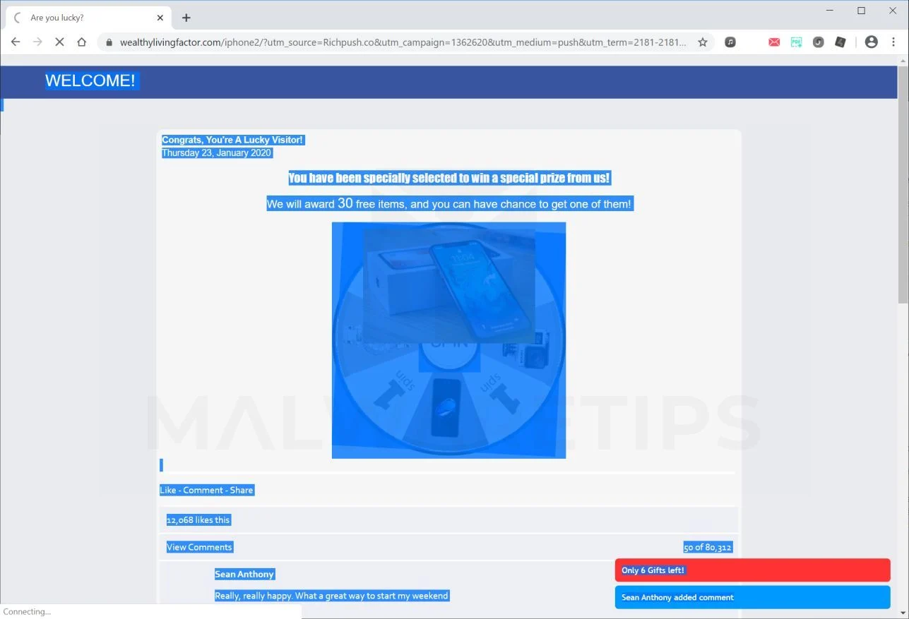Remove "Congratulations You Won!" pop-up ads (Virus Removal Guide) 1 Image: Congratulations You Won pop-up ads