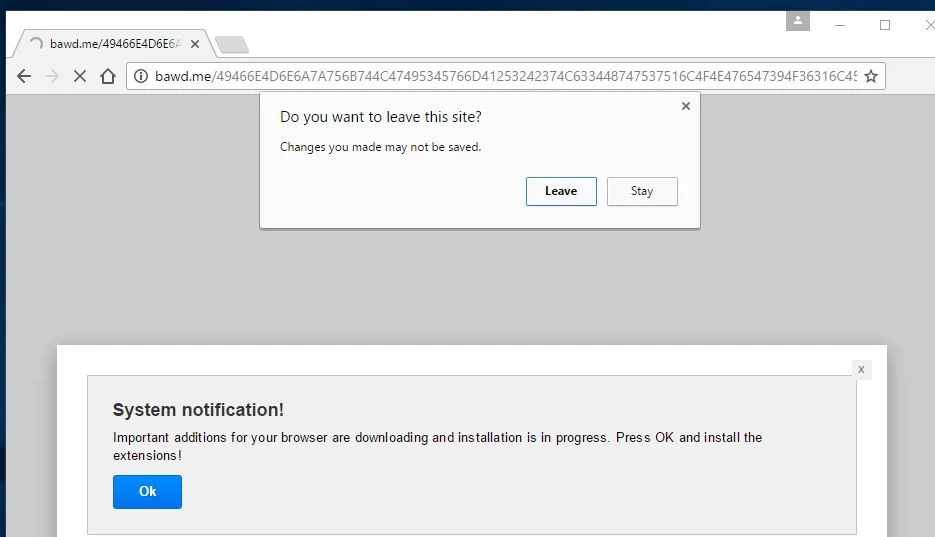 bawd.me redirect scam