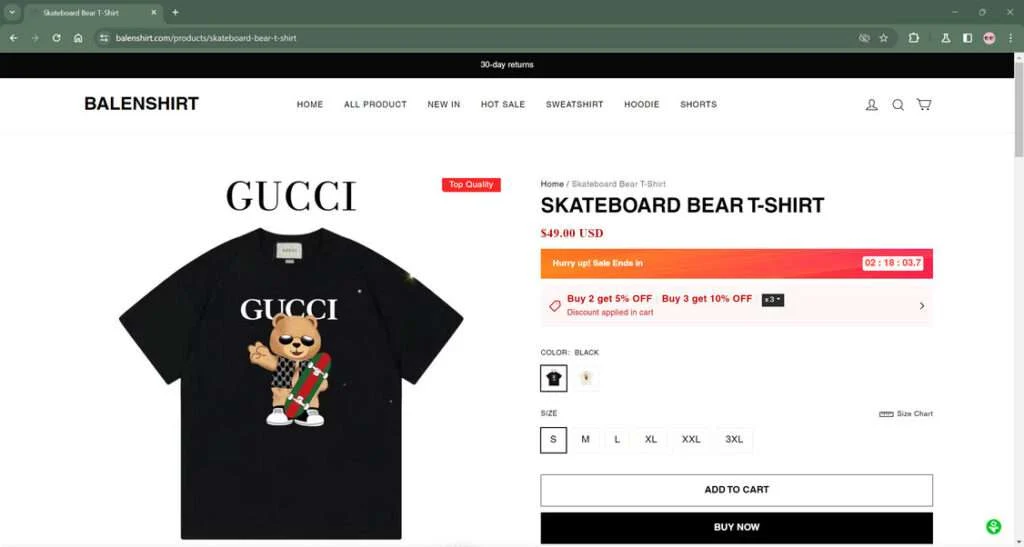 Balenshirt.com Shop Scam - Don't Become a Victim 1 Balenshirt.com scam