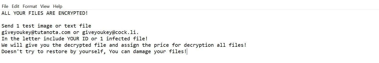 Image: KEY0004 ransomware