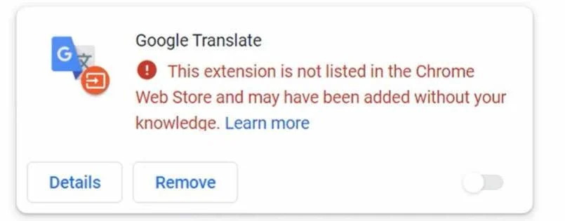 Image: Google Translate Chrome extension