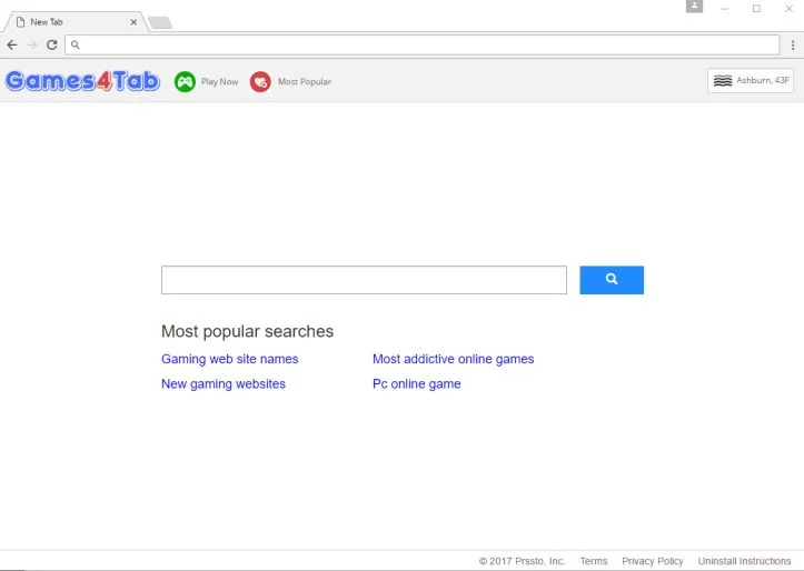 Games4Tab.com virus