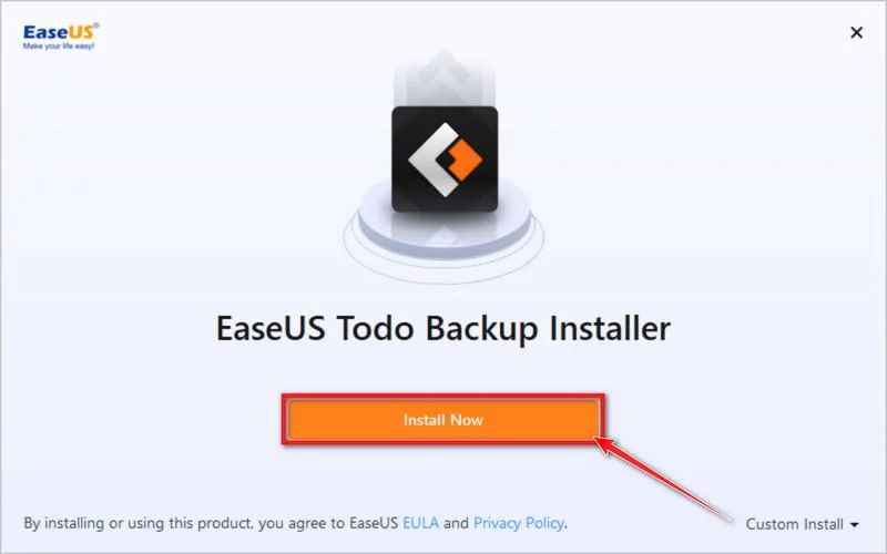 Download EaseUS Todo Backup 4 Click Install Now to Install EaseUS Todo Backup on your computer