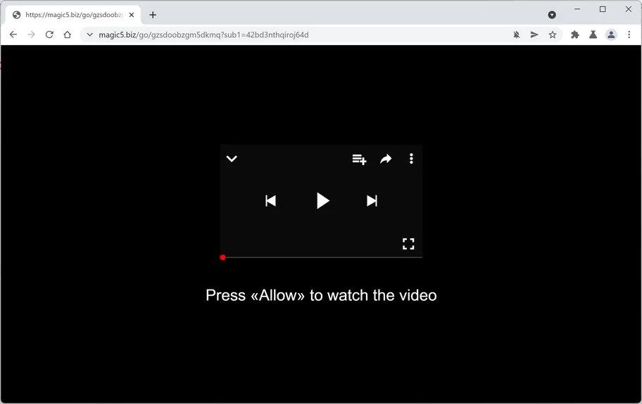 Remove Magic5.biz pop-up ads (Virus Removal Guide) 1 Image: Chrome browser is redirected to Magic5.biz