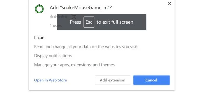 snakeMouseGame_m Chrome Extension adware