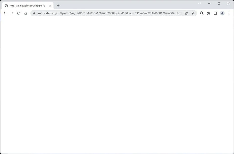 Remove Enloweb.com Pop-up Ads (Virus Removal Guide) 1 Image: Chrome browser is redirected to Enloweb.com