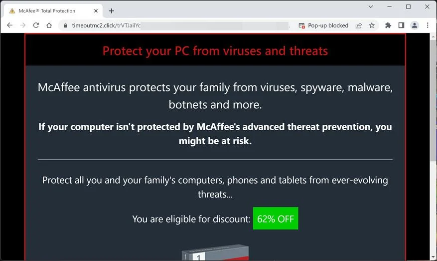 How to Remove Timeoutmc2.click Ads (Virus Removal Guide) 1 Image: Timeoutmc2.click browser hijacker
