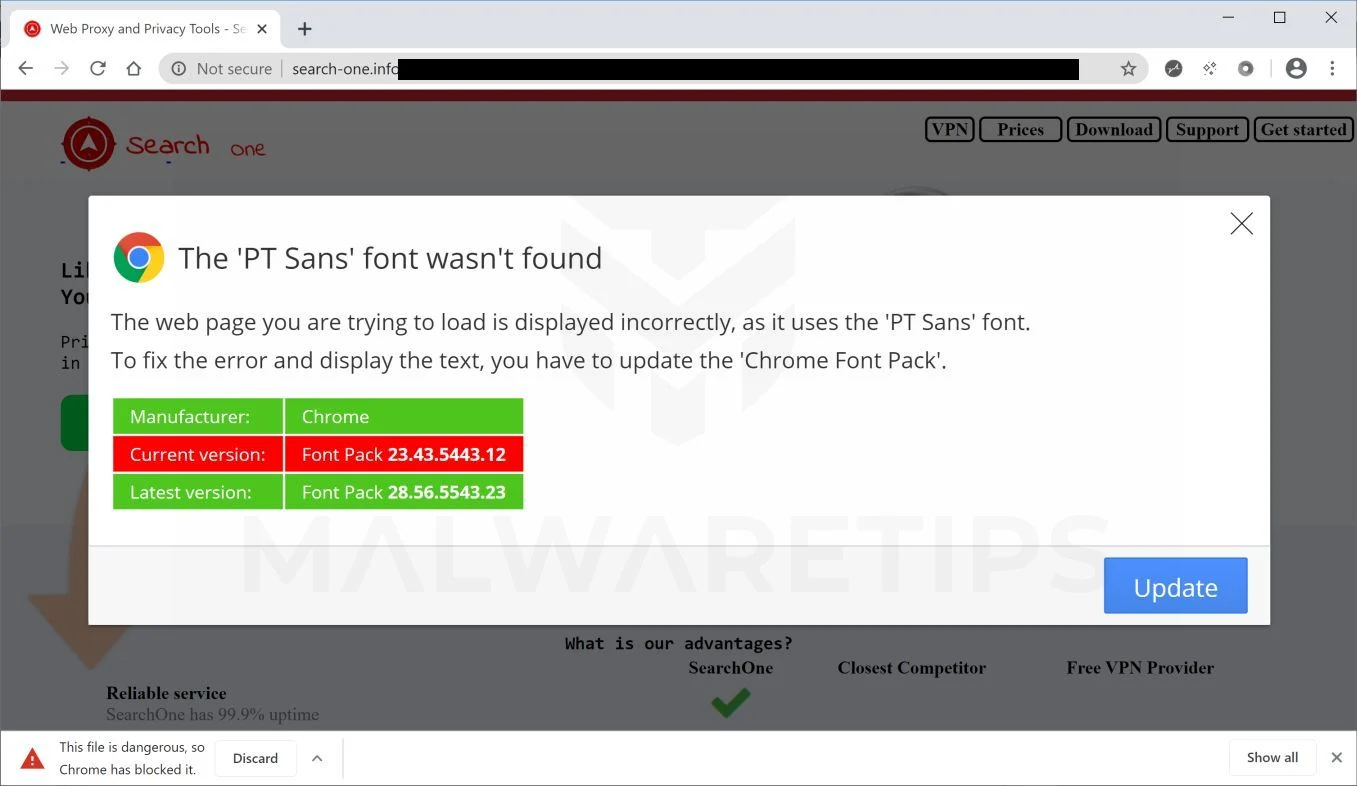 Remove Search-one.info pop-up scam (Virus Removal Guide) 1 Image: Chrome browser is redirected to Search-one.info