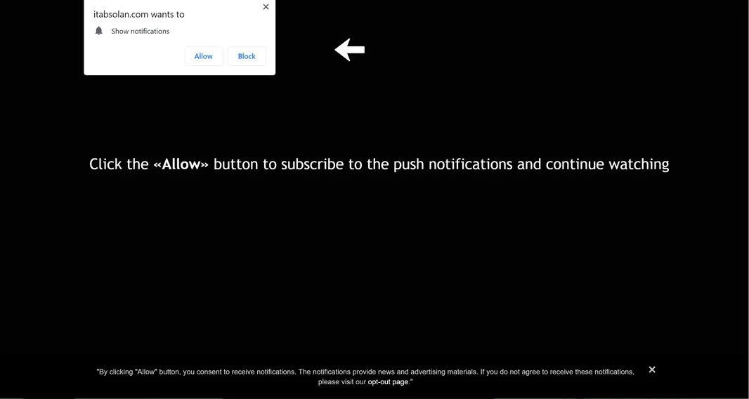 Image: Chrome browser is redirected to Itabsolan.com