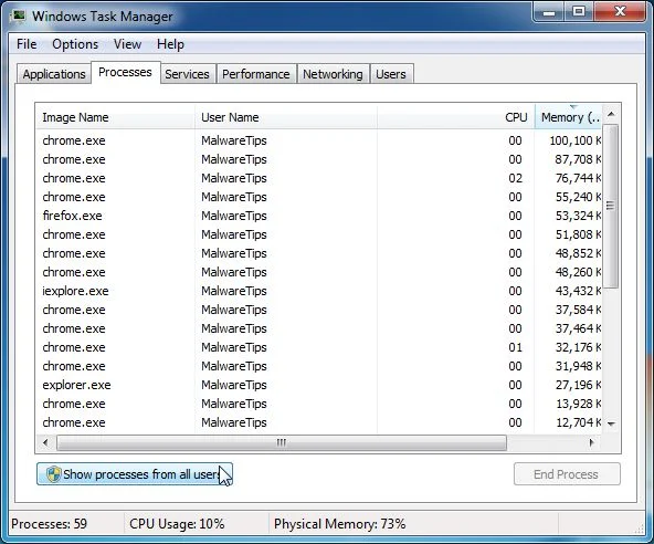 [Image: Select the Process tab]
