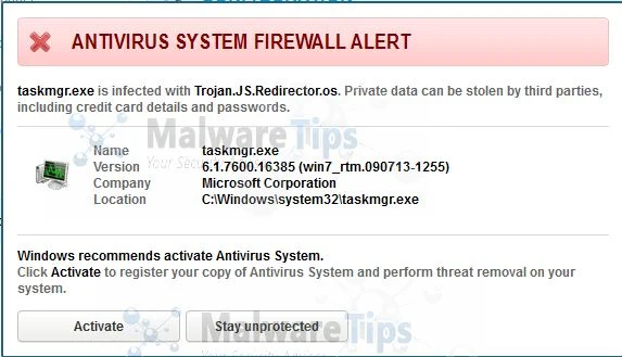 Antivirus System Firewall Alert [Image: