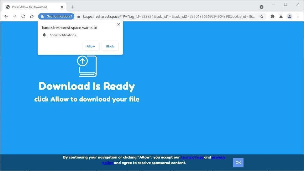 Remove Fresharest.space pop-up ads (Virus Removal Guide) 1 Image: Chrome browser is redirected to Fresharest.space