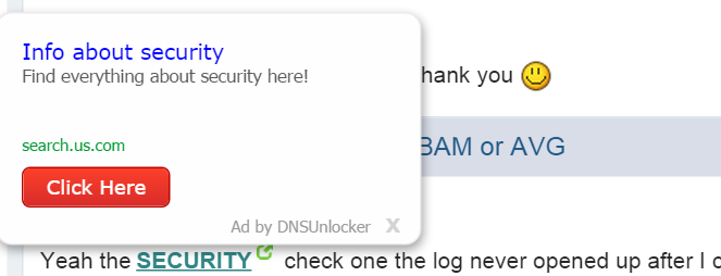 Ads by DNSUnlocker virus