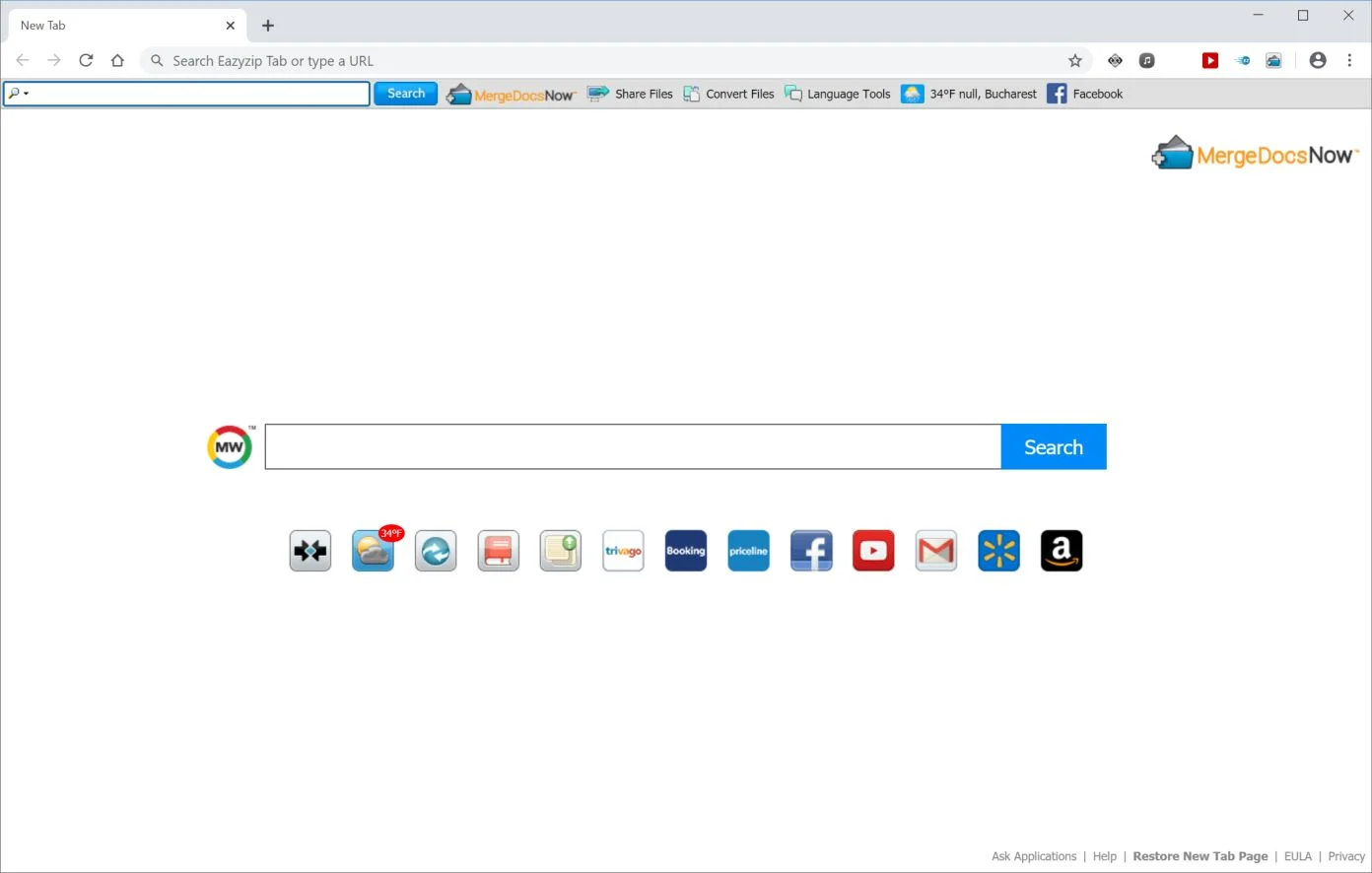 How to remove MergeDocsNow redirect (Uninstall Guide) 1 Image: Chrome browser is redirected to MergeDocsNow