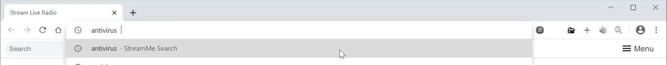 Image: Chrome browser is redirected to StreamMe Search