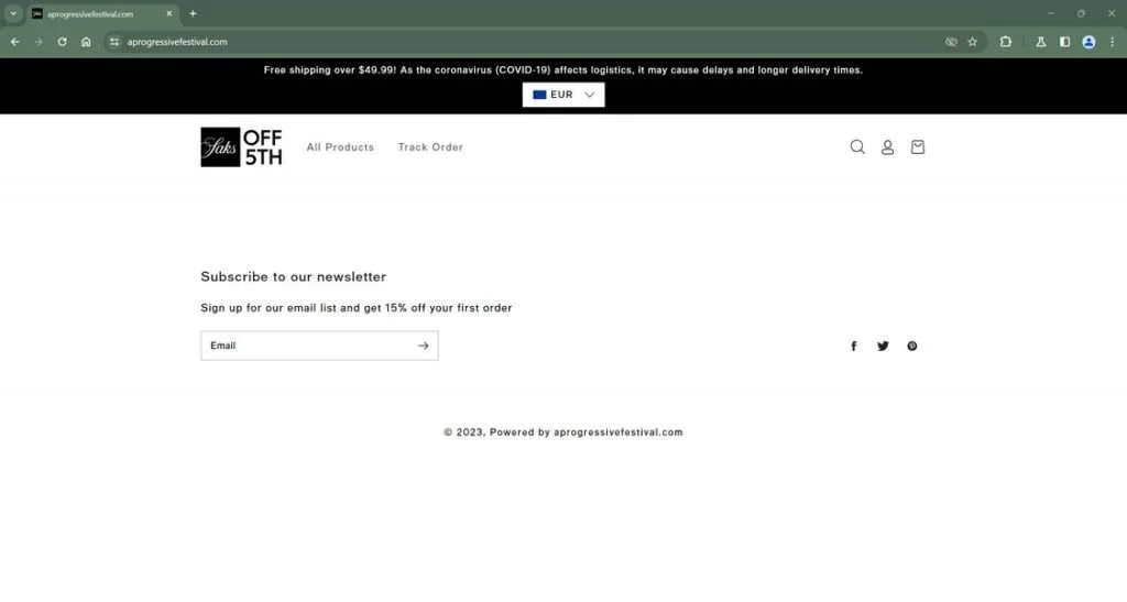 Aprogressivefestival.com scam