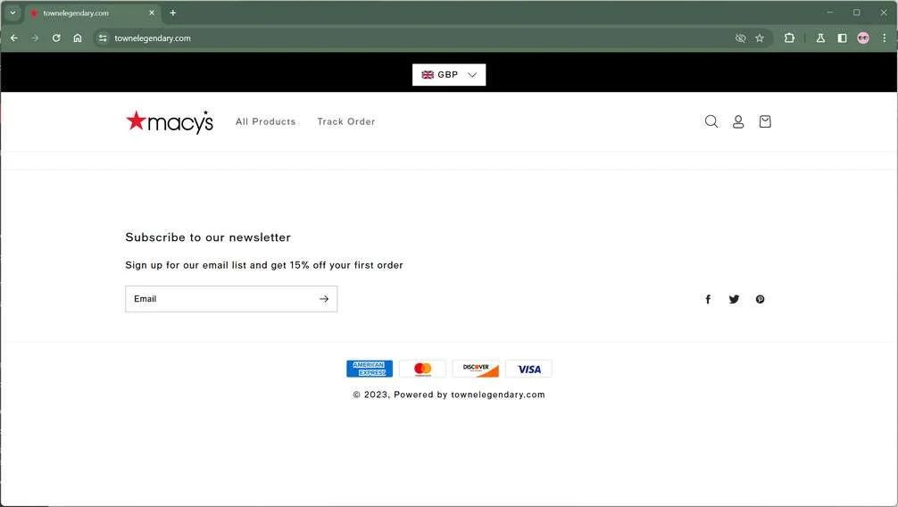 Townelegendary.com scam