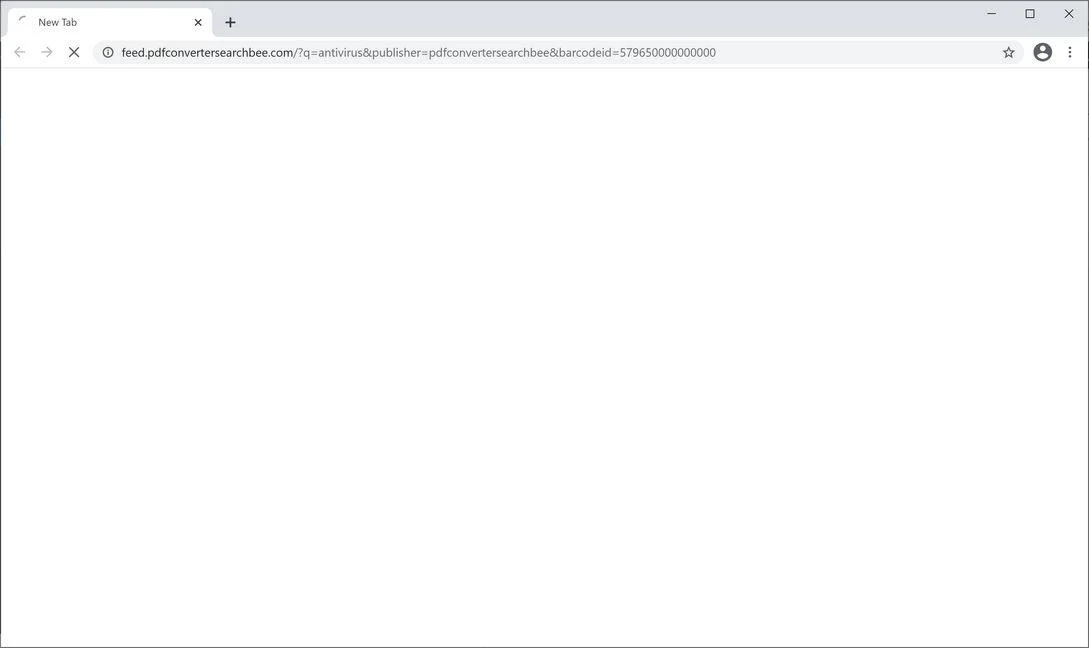 Image: Chrome browser is redirected to PDFConverterSearchBee Search